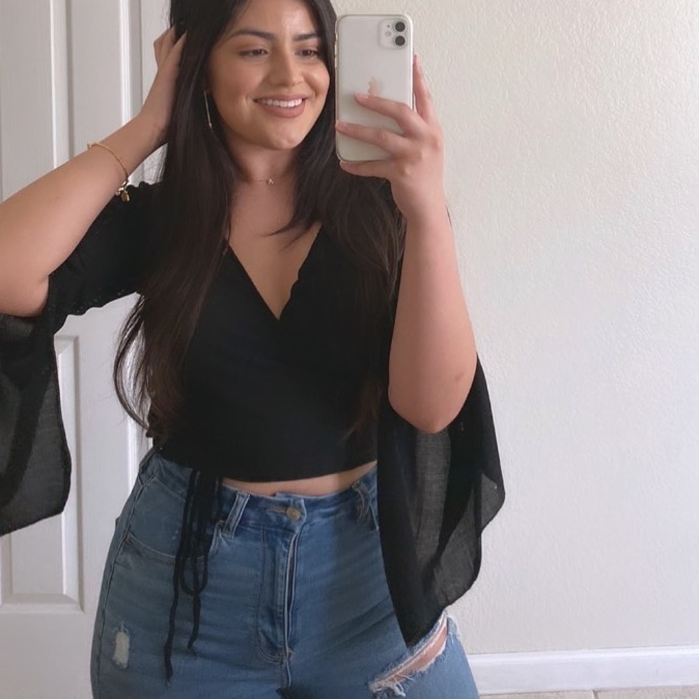 Tie front top